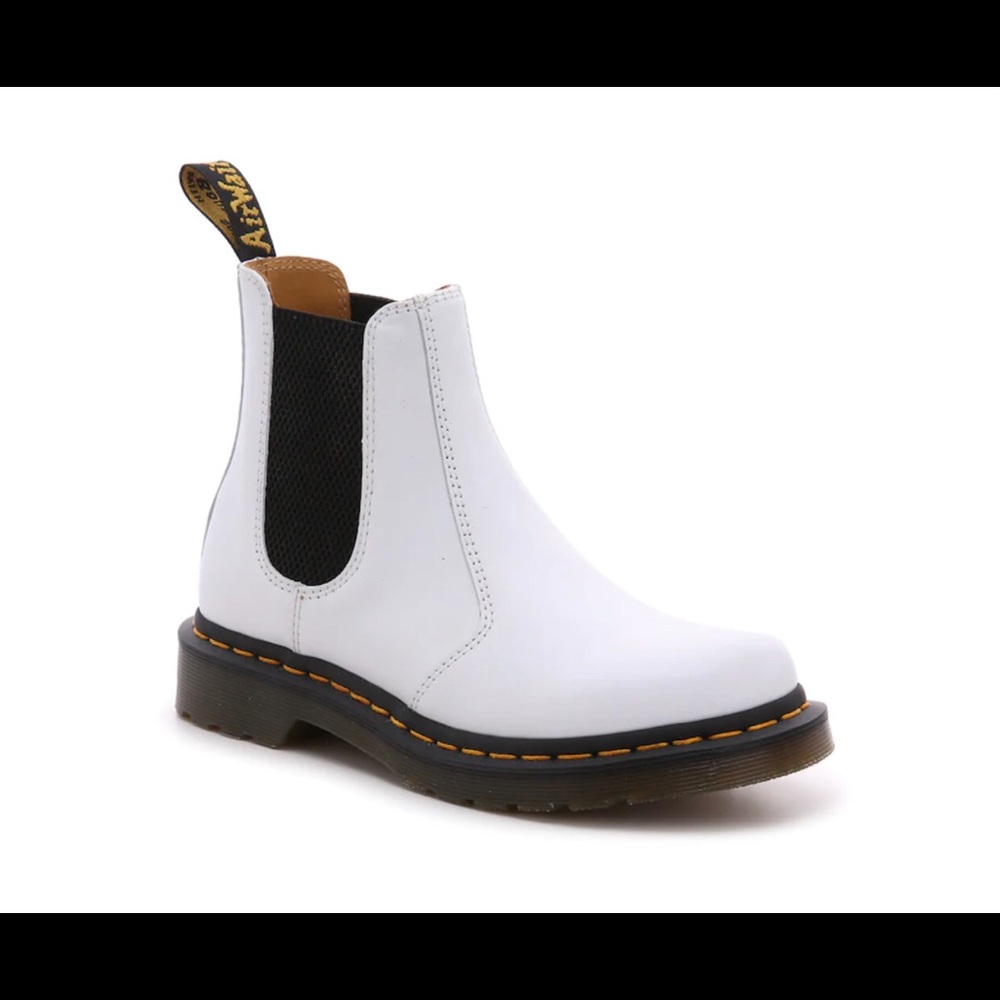 New Dr. Martens White Leather “Softy-T” 2976 Chelsea Boots - Picture 3 of 16